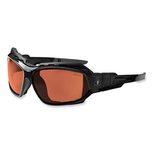 Ergodyne Skullerz Loki Safety Glasses/goggles Black Nylon Impact Frame Polarized Copper Polycarb Lens