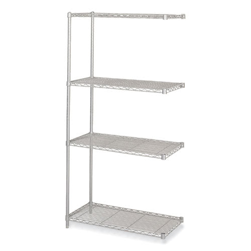 Safco Industrial Add-on Unit Four-shelf 36wx18dx72h Steel Metallic Gray