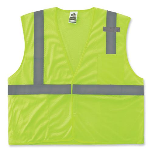 Ergodyne Glowear 8210hl-s Single Size Class 2 Economy Mesh Vest Polyester Small Lime