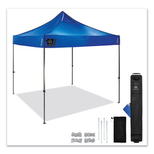 Ergodyne Shax 6000 Heavy-duty Pop-up Tent Single Skin 10 Ftx10 Ft Polyester/steel Blue