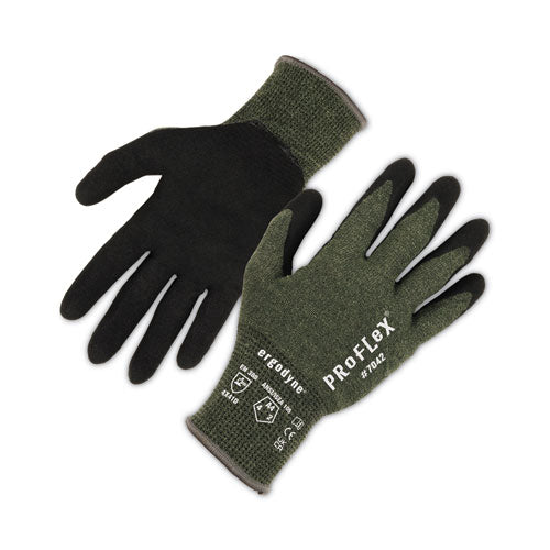 Ergodyne Proflex 7042 Ansi A4 Nitrile-coated Cr Gloves Green X-large 12 Pairs/pack