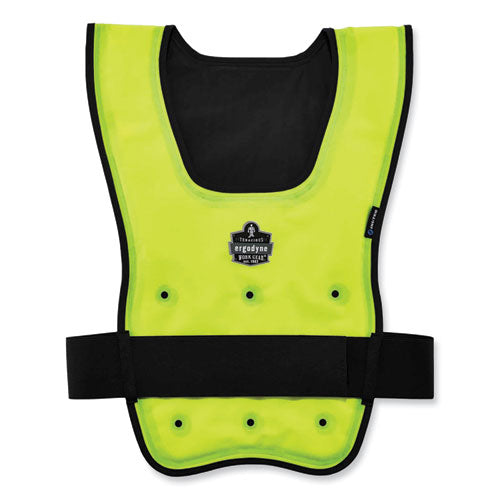 Ergodyne Chill-its 6687 Economy Dry Evaporative Cooling Elastic Waist Vest Nylon Small/medium Lime