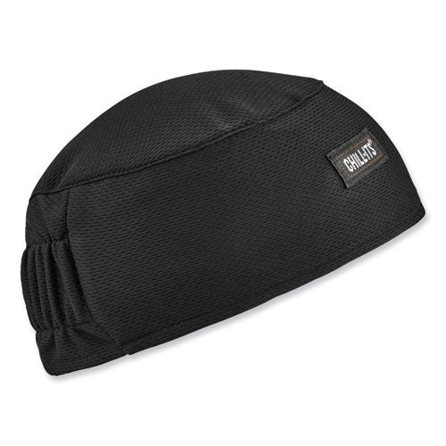 Ergodyne Chill-its 6630 High-performance Terry Cloth Skull Cap Polyester One Size Fits Most Black