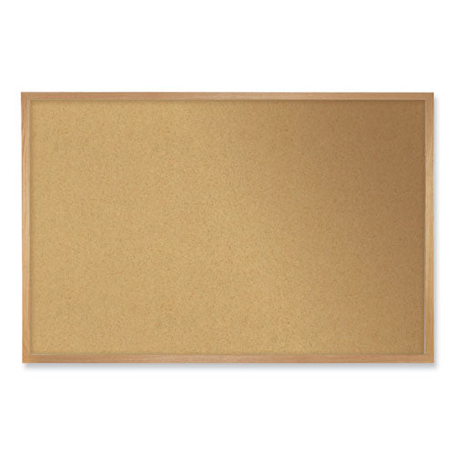 Ghent Natural Cork Bulletin Board With Frame 46.5x36 Tan Surface Natural Oak Frame