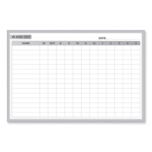 Ghent In/out Magnetic Whiteboard 72.5x48.5 White/gray Surface Satin Aluminum Frame