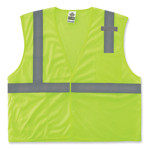 Ergodyne Glowear 8210hl-s Single Size Class 2 Economy Mesh Vest Polyester X-small Lime