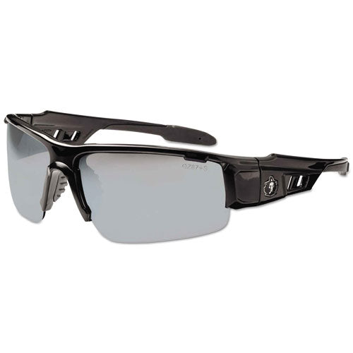 Ergodyne Skullerz Dagr Safety Glasses Black Frame/silver Lens Nylon/polycarb