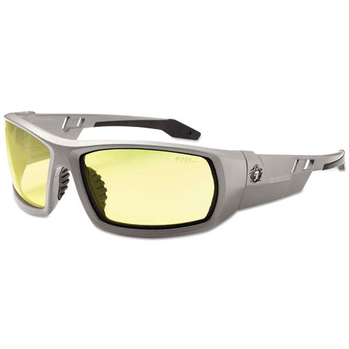 Ergodyne Skullerz Odin Safety Glasses Gray Frame/yellow Lens Nylon/polycarb