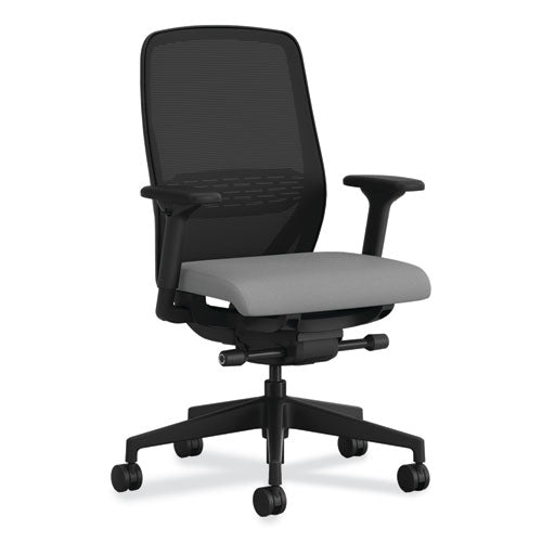 HON Nucleus Series Recharge Task Chair 16.63 To 21.13 Seat Height Frost Seat Black Back Black Base