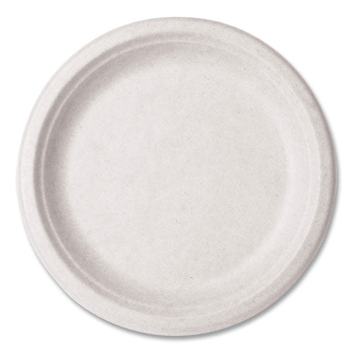 Vegware™ Nourish Molded Fiber Tableware Plate 9" Diameter White 500/Case