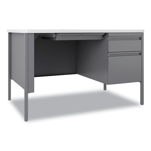 Hirsh Industries Teachers Pedestal Desks One Right-hand Pedestal: Box/file Drawers 48"x30"x29.5" White/platinum