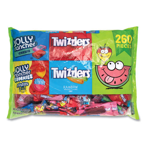 National Brand Twizzlers And Jolly Rancher Sweets Assortment Bulk Variety Assorted Flavors 260/pack
