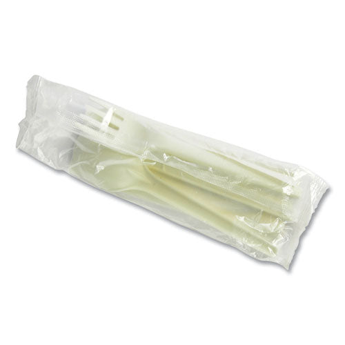 Vegware™ Cutlery Kits Fork/knife/spoon/napkin White 250/Case