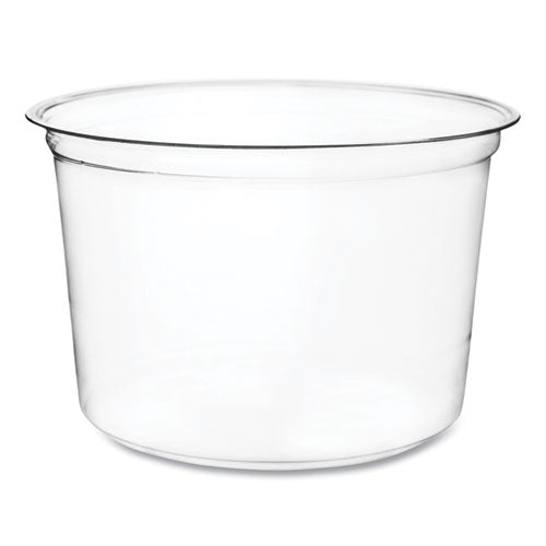 Vegware™ Round Deli Pots 16 Oz 4.6 Diameterx3"h Clear Plastic 500/Case
