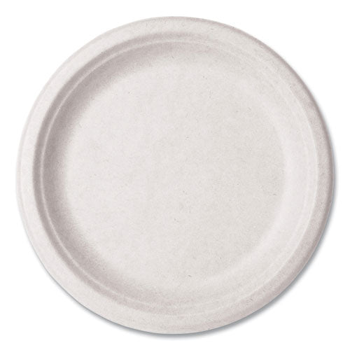 Vegware™ Molded Fiber Tableware Plate 9" Diameter White 500/Case