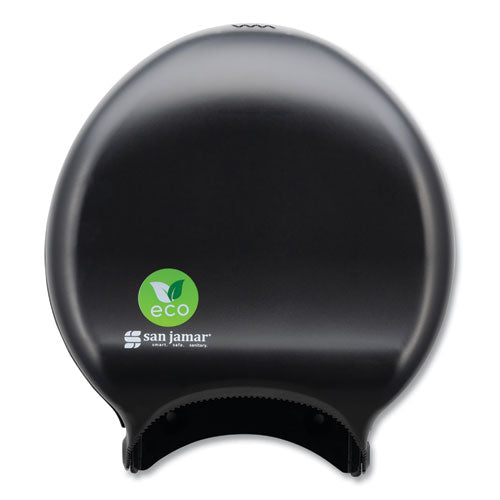 San Jamar Ecological Green Tissue Dispenser 16.75x5.25x12.25 Black