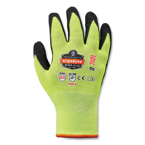 Ergodyne Proflex 7021 Hi-vis Nitrile-coated Cr Gloves Lime X-large Pair