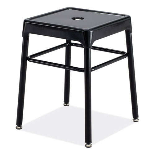 Safco Steel Guestbistro Stool Backless Supports Up To 250 Lb 18" Seat Height Black Seat Black Base