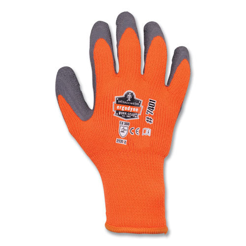 Ergodyne Proflex 7401-case Coated Lightweight Winter Gloves Orange Medium 144 Pairs/Case