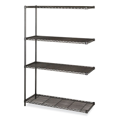 Safco Industrial Add-on Unit Four-shelf 48wx18dx72h Steel Black