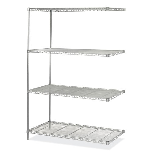 Safco Industrial Add-on Unit Four-shelf 48wx24dx72h Steel Metallic Gray