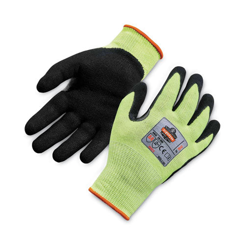 Ergodyne Proflex 7041 Ansi A4 Nitrile-coated Cr Gloves Lime Large 144 Pairs