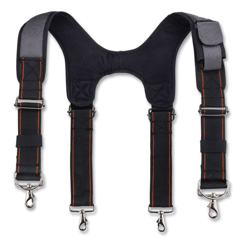 Ergodyne Arsenal 5560 Padded Tool Belt Suspenders 36" To 48" Waist 3" Wide Polyester Gray