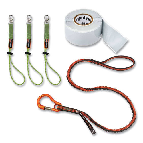 Ergodyne Squids 3182 Tool Tethering Kit 10lb Max Working Capacity 38" To 48" Orange/gray And Neon Green