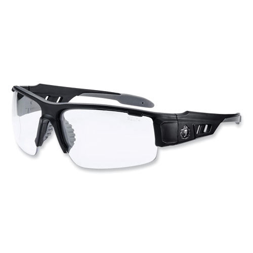 Ergodyne Skullerz Dagr Safety Glasses Matte Black Nylon Impact Frame Anti-fog Clear Polycarbonate Lens