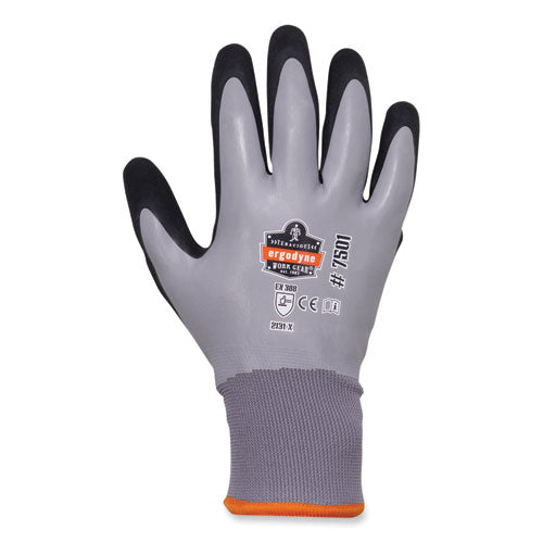 Ergodyne Proflex 7501 Coated Waterproof Winter Gloves Gray Medium Pair