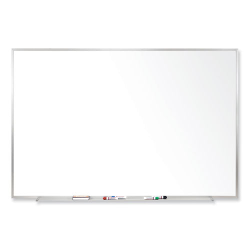 Ghent Magnetic Porcelain Whiteboard With Satin Aluminum Frame 60.5x48.5 White Surface