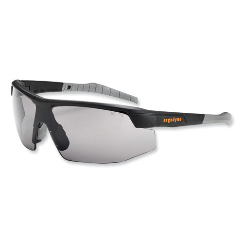 Ergodyne Skullerz Skoll Safety Glasses Matte Black Nylon Impact Frame Anti-fog Smoke Polycarbonate Lens