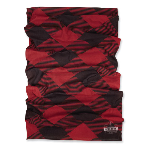 Ergodyne Chill-its 6485 Multi-band Polyester One Size Fits Most Red Buffalo Plaid