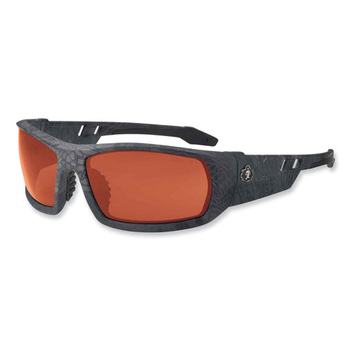Ergodyne Skullerz Odin Safety Glasses Kryptek Typhon Nylon Impact Frame Polarized Copper Polycarb Lens