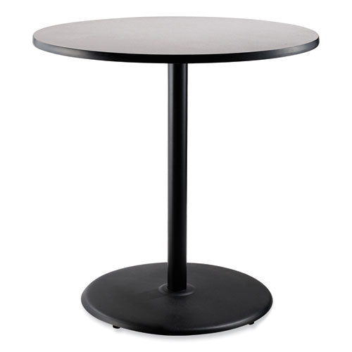 NPS Cafe Table 36" Diameterx42h Round Top/base Gray Nebula Top Black Base