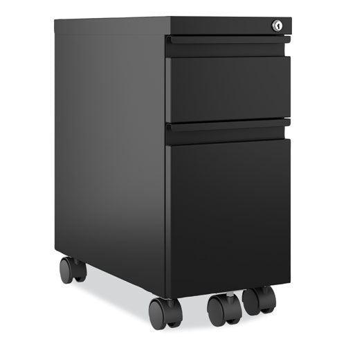 Hirsh Industries Zip Mobile Pedestal File 2-drawer Box/file Legal/letter Black 10x19.88x21.75