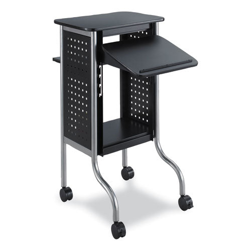 Safco Scoot Presentation Cart 50 Lb Capacity 4 Shelves 21.5"x30.25"x40.5" Black