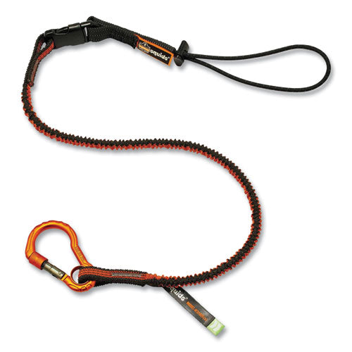 Ergodyne Squids 3102f(x) Tool Lanyard W/aluminum Carabiner+cinch-loop 5 Lb Max Work Cap 38" To 48" Or/gyships In 1-3 Business Days