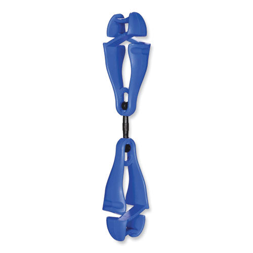 Ergodyne Squids 3420 Dual Clip Swivel Glove Clip Holder 1x0.6x5.5 Acetal Copolymer Blue