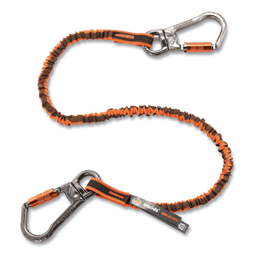 Ergodyne Squids 3119f(x) Tool Lanyard W/swiveling Aluminum Carabiners 25 Lb Max Work Cap 38" To 48"or/gyships In 1-3 Business Days