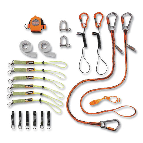 Ergodyne Squids 3187 Scaffolding Worker Tool Tethering Kit Asstd Max Work Capacities Lengths And Colors