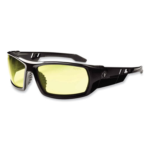 Ergodyne Skullerz Odin Safety Glasses Black Nylon Impact Frame Yellow Polycarbonate Lens