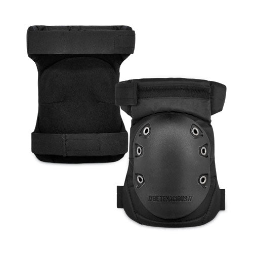 Ergodyne Proflex 435hl Hinged Gel Knee Pad Hard Cap Hook And Loop Closure One Size Black Pair