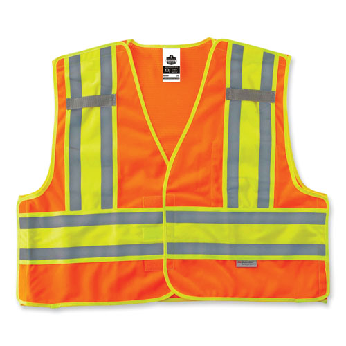 Ergodyne Glowear 8245psv Class 2 Public Safety Vest Polyester 2x-large/3x-large Orange