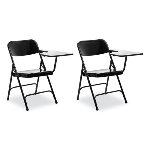 NPS 5200 Series Left-side Tablet-arm Folding Chair Supports 480 Lb 17.25" Seat Height Black 2/Case Ships In 1-3 Bus Days