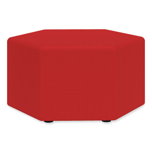Safco Learn 30" Hexagon Vinyl Ottoman 30wx30dx18h Red