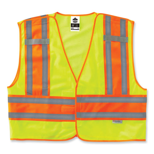 Ergodyne Glowear 8245psv Class 2 Public Safety Vest Polyester Large/x-large Lime