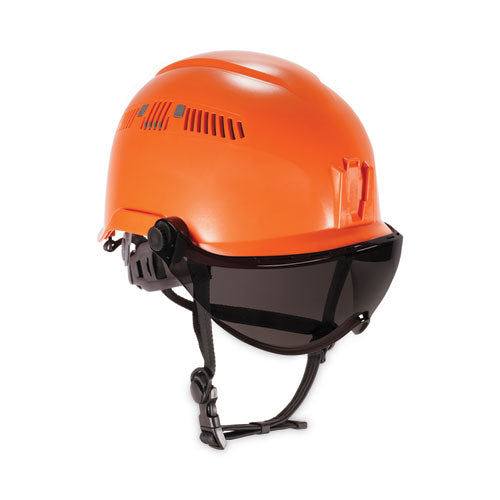 Ergodyne Skullerz 8975v Class C Safety Helmet W/8991 Visor Kit Smoke Lens 6-pt Ratchet Suspension Orangeships In 1-3 Business Days