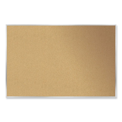 Ghent Aluminum-frame Natural Corkboard 46.5x36 Tan Surface Satin Aluminum Frame