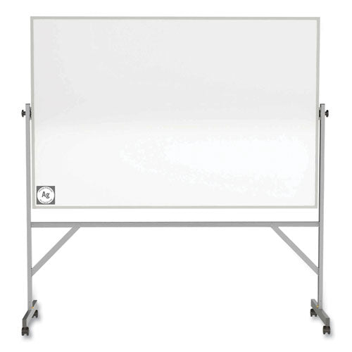 Ghent Reversible Magnetic Hygienic Porcelain Whiteboard Satin Aluminum Frame/stand 96x48 White Surface Ships In 7-10 Bus Days